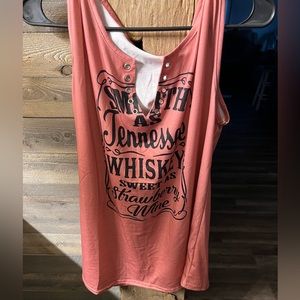 Pink graphic tank size XL brand new never worn